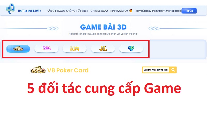5 đối tác cung cấp Game