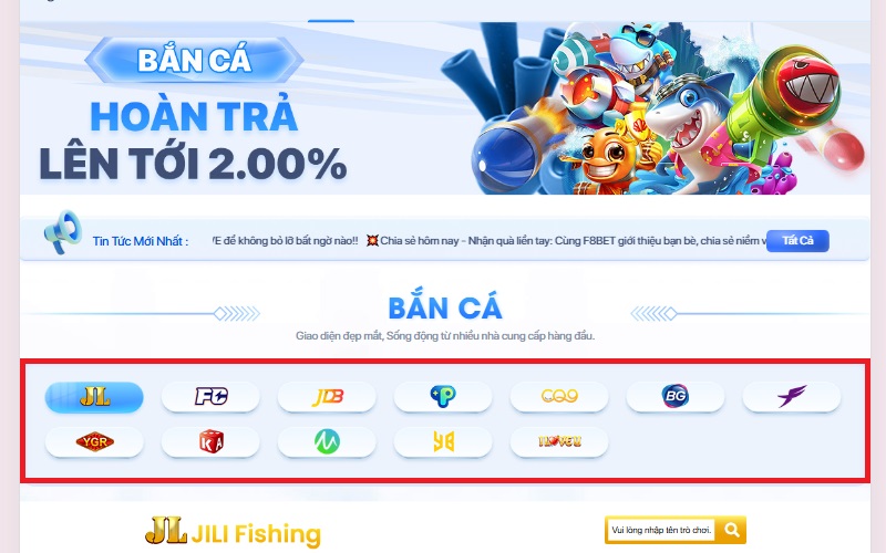 Đối tác cung cấp game
