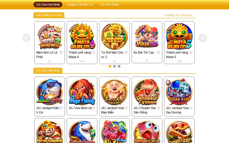 Kho game Bắn Cá siêu khủng